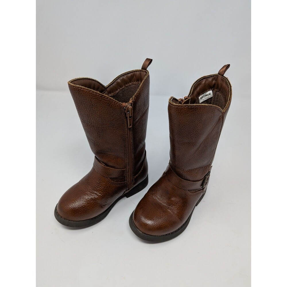 OshKosh B'gosh Lumi Toddler Girls Sz 6 Brown Riding Boots Cottagecore Preppy - Picture 3 of 7